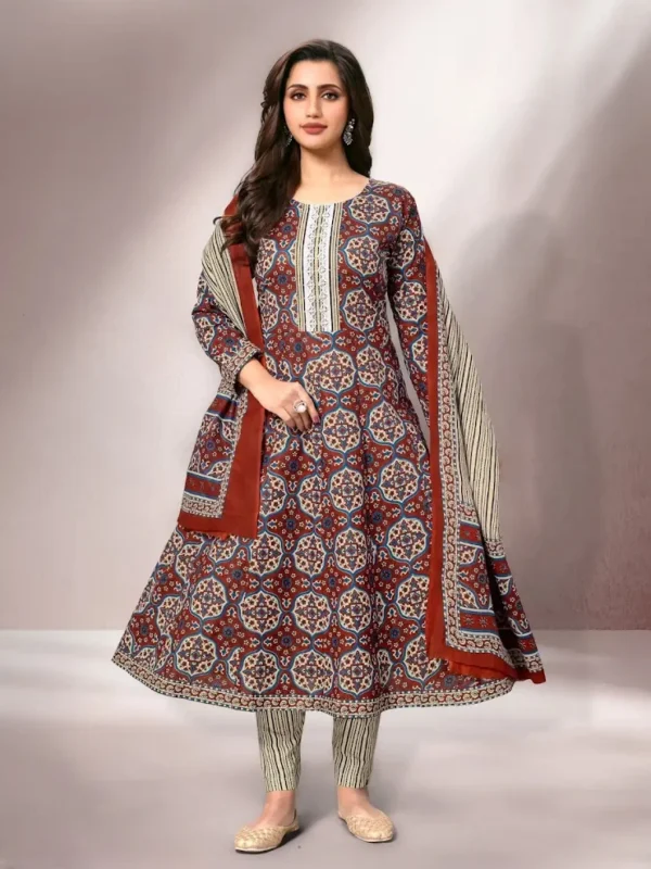 Deeptex Gulabi Jaipur Readymade Cotton Dress