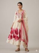 Mul Cotton 3Pics Set Anarkali Dress