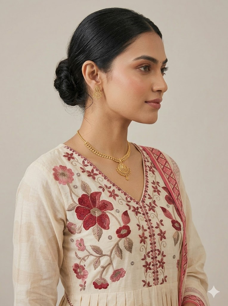 Mul-Cotton 3 Pics Anarkali Dress - Image 3