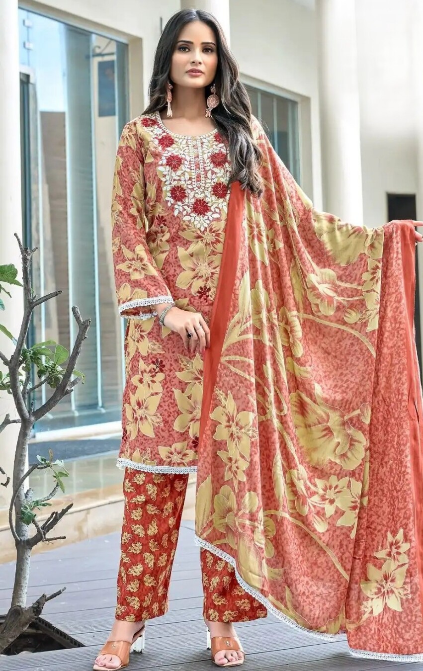 JT BULBUL RAYON DRESS MATERIAL