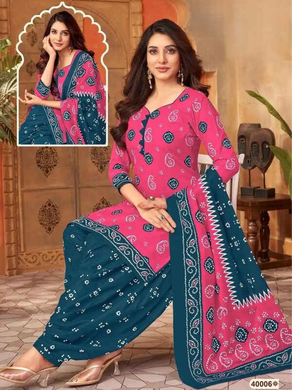 Patidar Bandhani Pure Cotton Printed Dress Material